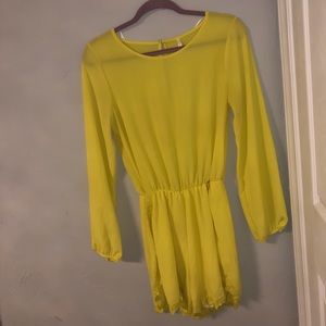 Yellow Long Sleeve Romper